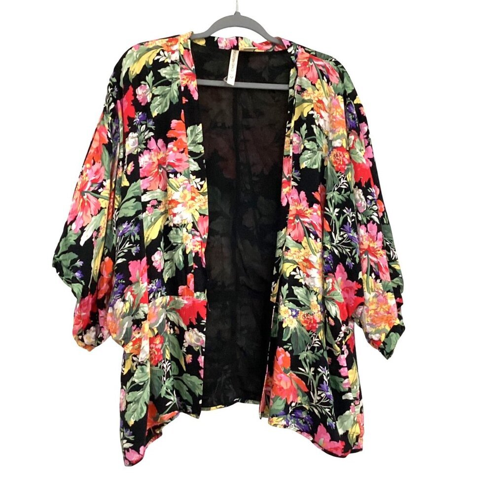 Forgotten Grace Floral Kimono Top Jacket Size M